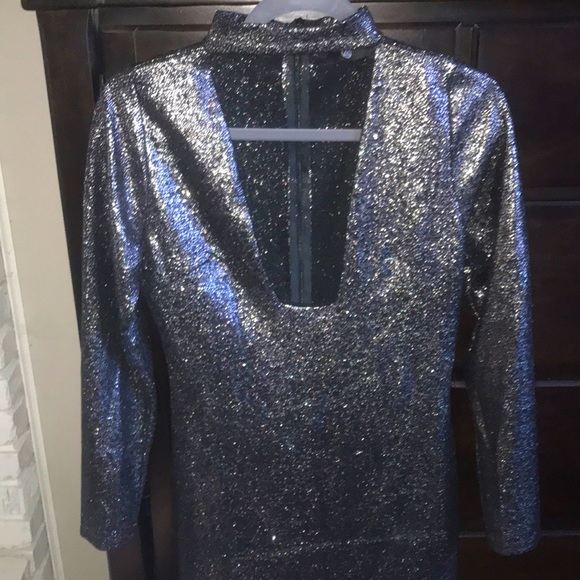 MISSGUIDED snake print metallic dress - Picture 1 of 3